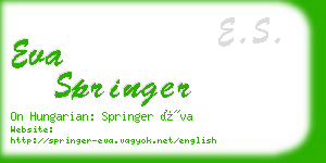 eva springer business card